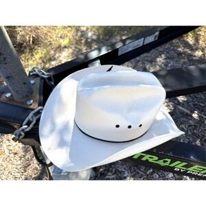 Resistol Hat Cowboy Youth One Size Natural Straw Rodeo Jr 3 1/2 Brim Made USA